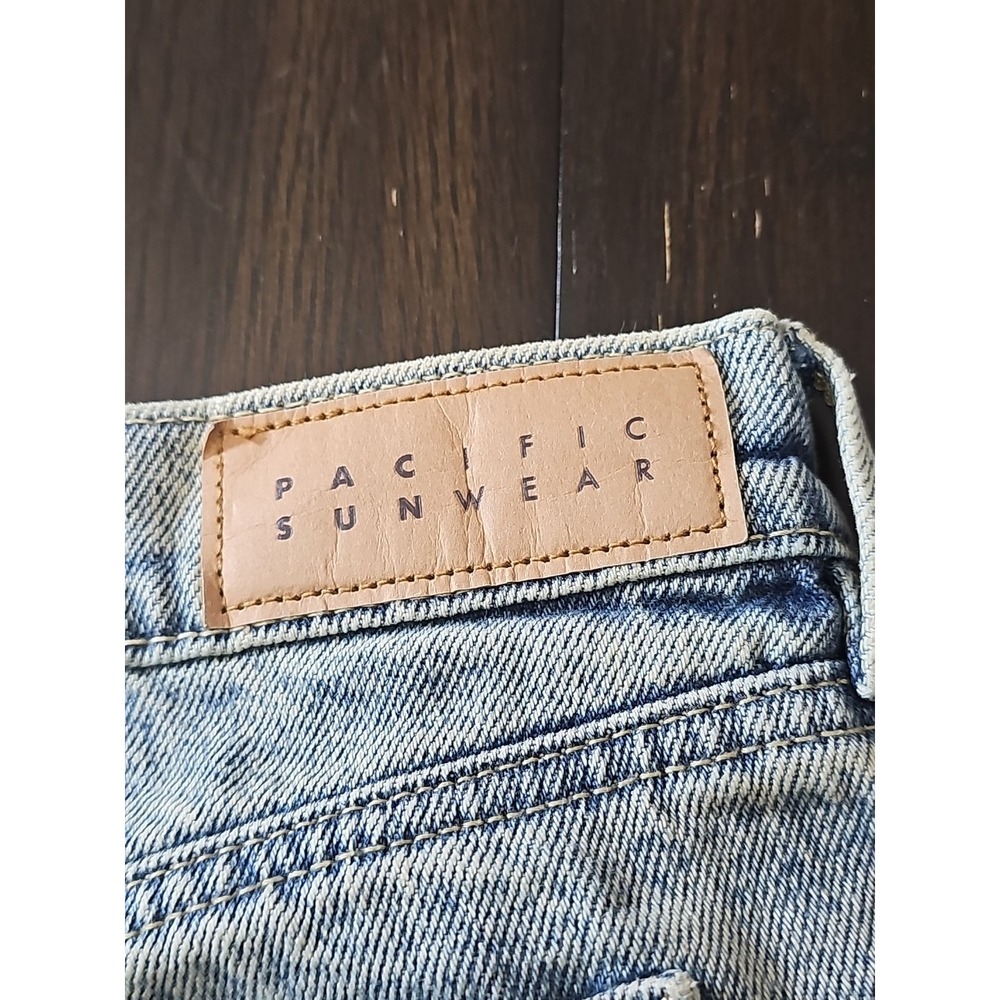 Pacsun Jordyn Low Rise Straight Denim Jeans Womens Size 28 Blue Distressed - Picture 6 of 12